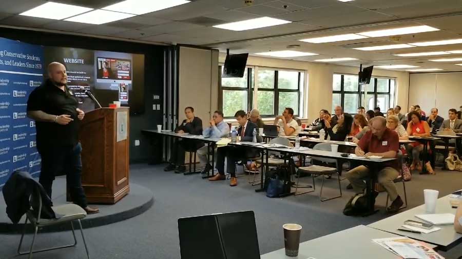 McShane at the June Leadership Institute Future Candidate School